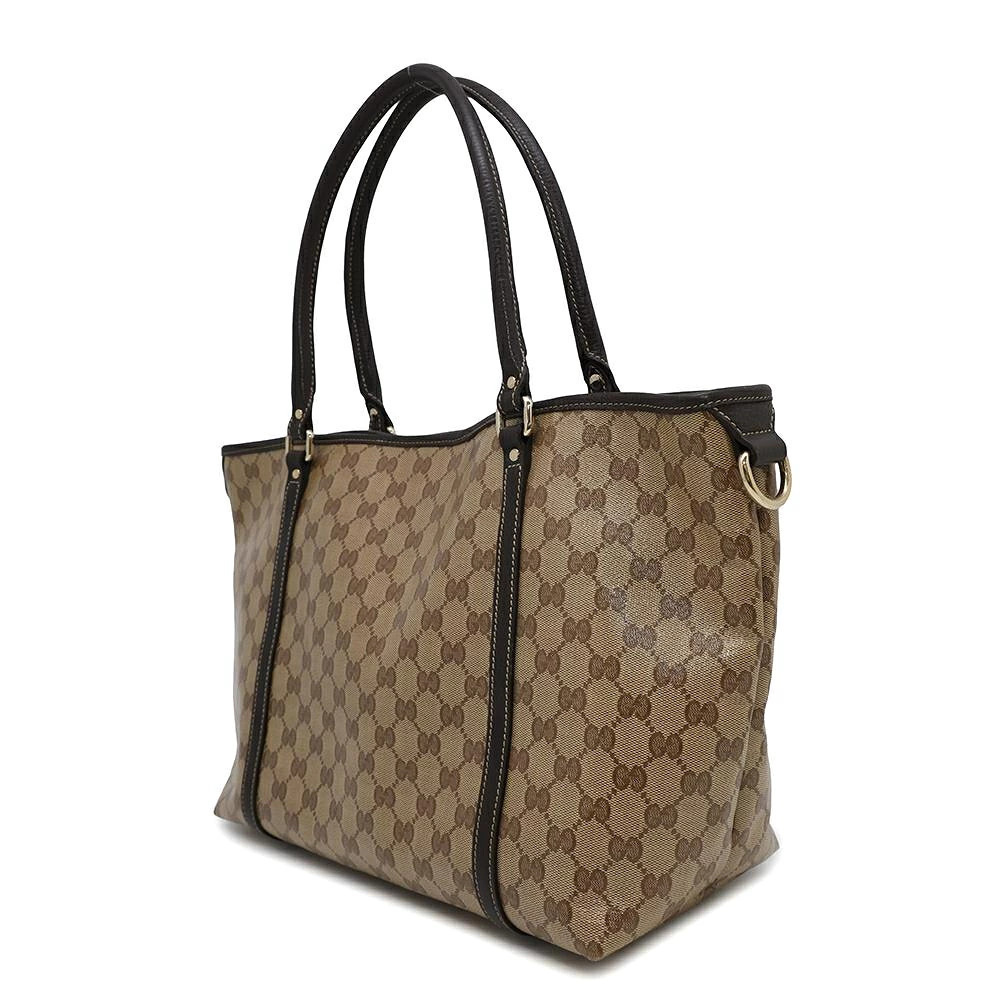 Gucci Crystal Tote Bag Shoulder Bag Brown GG
